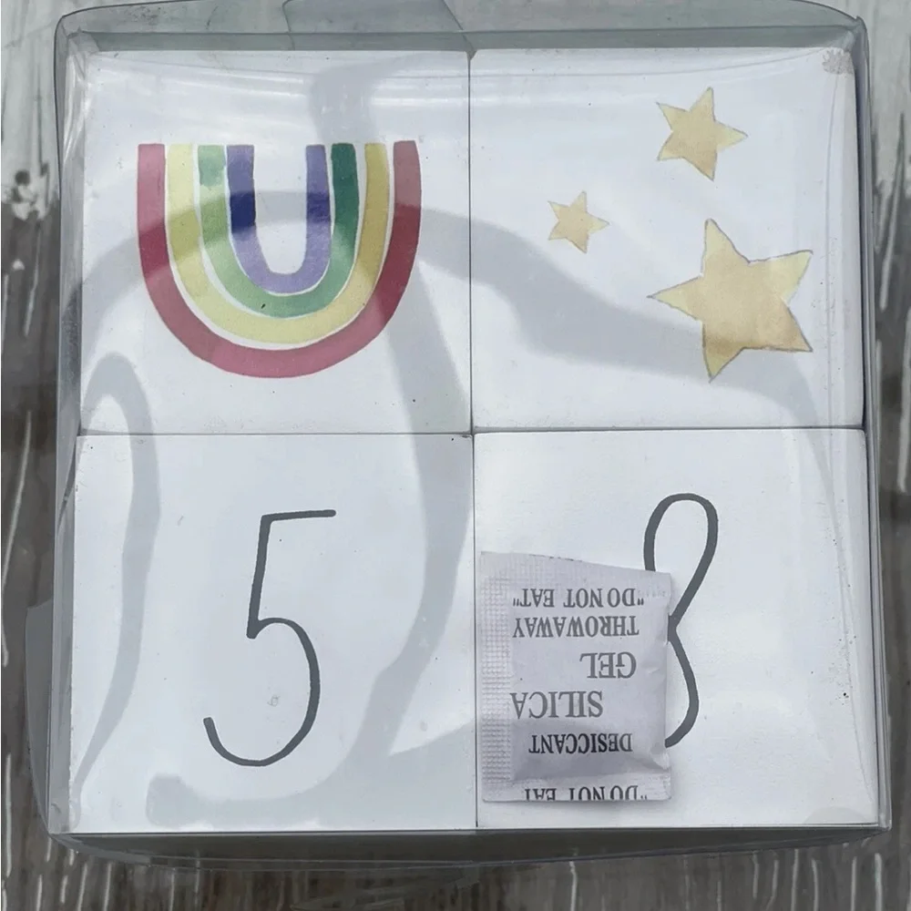 NEW RAE DUNN BABY MILESTONE BLOCKS Track‎ Days, Weeks, Month, Year and Holidays